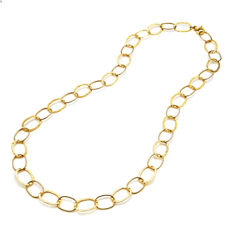 Collana Donna Giovanni Raspini Argento Dorato 925 Catena Ovale Grande 08158